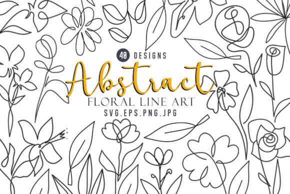 Abstract Floral Line Clipart Bundle Guide