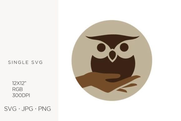 Bringing Nature’s Charm to Digital Design with the Human Hand Holding Little Owl SVG