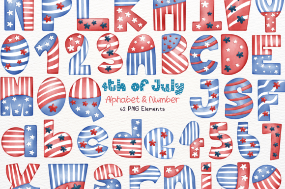 Celebrating Independence Day with Digital Art: A Guide to Using 4th of July Alphabet and Number Clipart