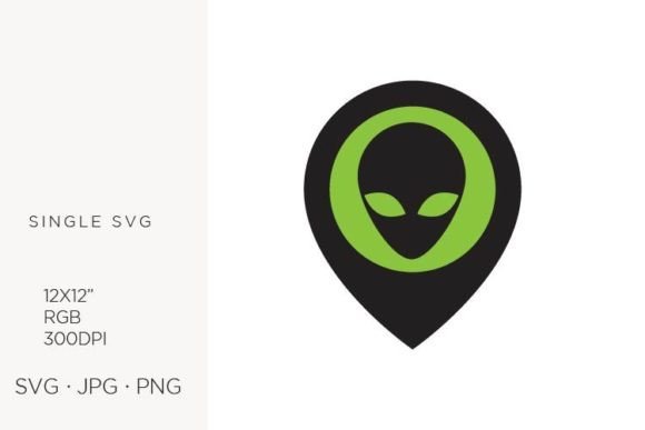 Evaluating the Alien Head Inside Location Pin Icon for Modern Design Projects