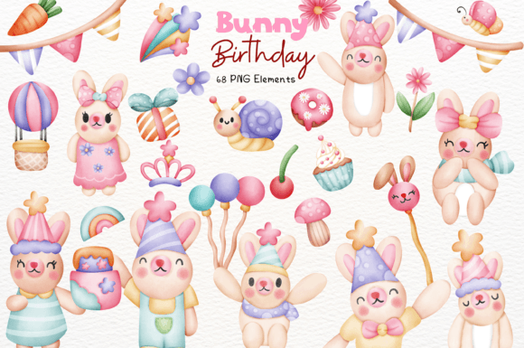 Evaluating the Bunny Birthday 68 Cliparts Collection for Professional Design Workflows