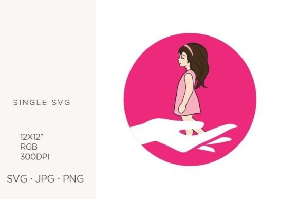 Evaluating the Female Hand Holding Miniature Girl SVG for Creative Projects