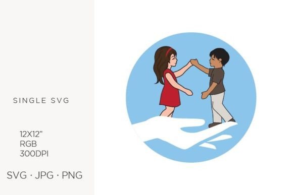 Hand Holding Little Boy and Girl: Elevating Your Creative Projects with Quality SVG Artwork