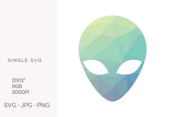 Low Poly Pattern Inside Alien Shape: A Versatile Digital Asset for Modern Design