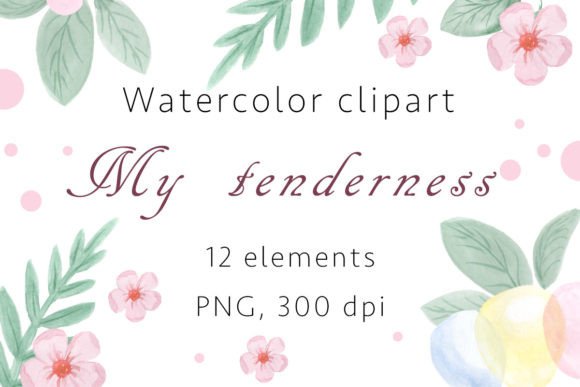 My Tendernes Watercolor Clipart, PNG
