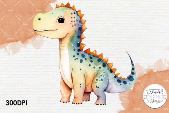 Watercolor Cute Dinosaur Clipart Guide