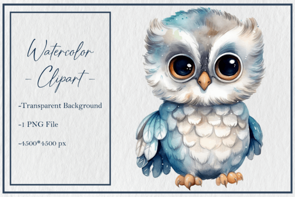 Watercolor Cute Owl Clipart Png Sub 1: A Versatile Asset for Modern Creators