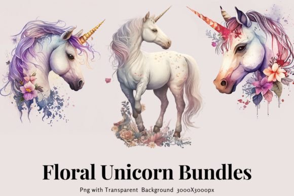 Watercolor Floral Unicorn Bundle Guide
